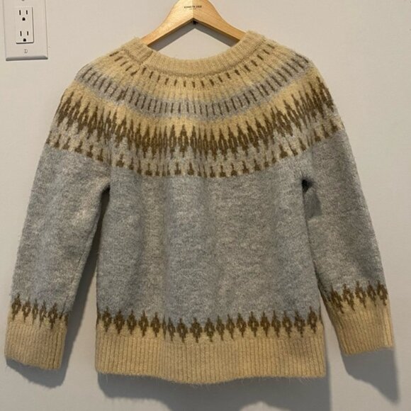 Thick Wool Cashmere-Feel Sweater Cream Cozy Knit — Size M (Approx.) - Picture 3 of 7